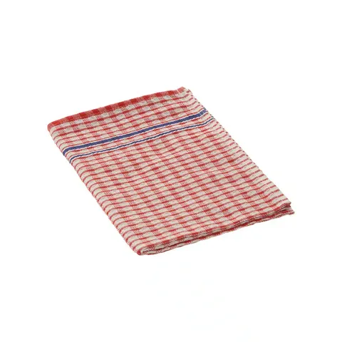 KH Megachef&reg; Cheq. Teatowel Red 12 Pack