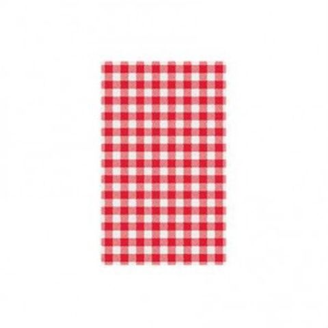 GREASEPROOF PAPER 190 X 310MM RED GINGHAM 200/PKT
