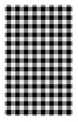 GREASEPROOF PAPER 190 X 310MM BLACK GINGHAM 200/PKT