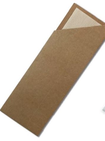 CUTLERY POUCH KRAFT WITH **KRAFT** NAPKIN 100/1000CTN