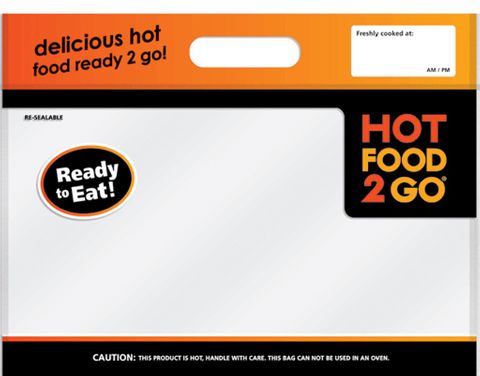 DELI CHICKEN CARRY BAGS 340X260+140 PLASTIC 500/CTN