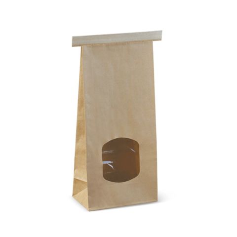 SOS WINDOW MEDIUM BROWN BAG 246 X 115 + 72 TIN TIE 400/CTN