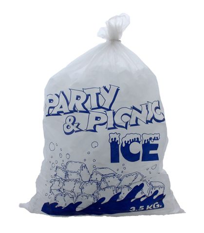 ICE BAG PRINTED 305 X 482 'PARTY ICE 3.5 KG' 100/2000