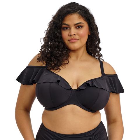 Elomi Plain Sailing Plunge Bikini Top - Black