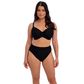 Fantasie Beach Waves Gathered Full Cup Bikini Top - Black