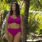Fantasie Beach Waves Gathered Full Cup Bikini Top - Bright Fuchsia