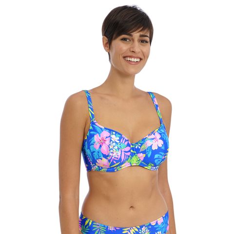 Tusan Beach Bikini Top by Freya, Multi Print, Plunge Bikini