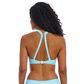 Freya Jewel Cove High Apex Bikini Top - Stripe Turquoise