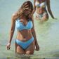 Freya Jewel Cove High Apex Bikini Top - Stripe Turquoise