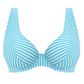 Freya Jewel Cove High Apex Bikini Top - Stripe Turquoise