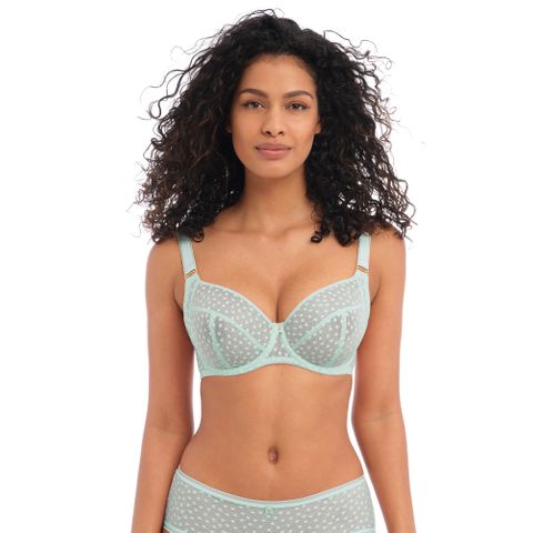 Freya Viva Lace Side Support Bra - Sunkissed Coral