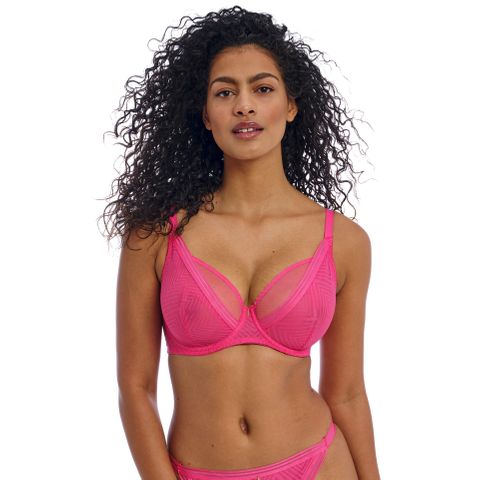 Freya Fatale Moulded Plunge T-Shirt Bra - Candy Blossom