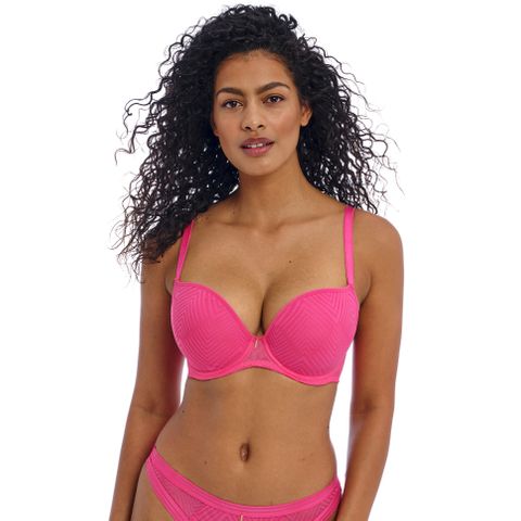 Freya Viva Lace Side Support Bra - Sunkissed Coral