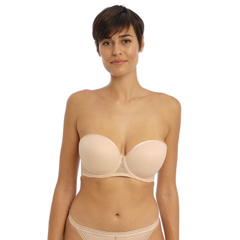 Aura Natural Beige Strapless Bra from Fantasie