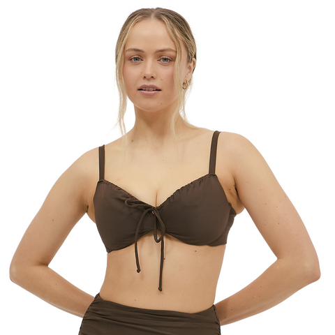MARVELL LANE Dolly Bikini Top - Coffee
