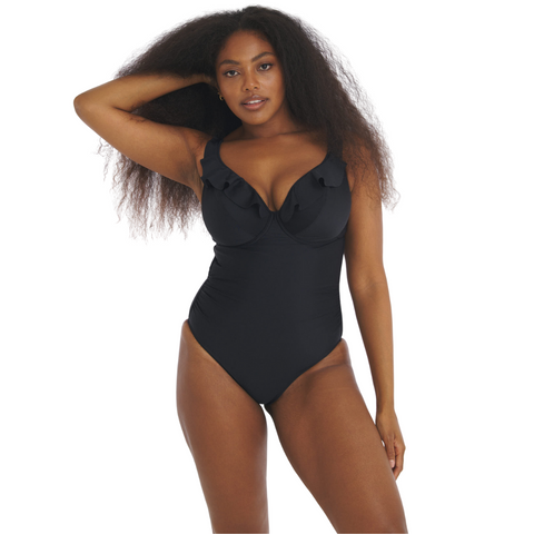 Black Prettylittlething Embroided Bandeau Bodysuit