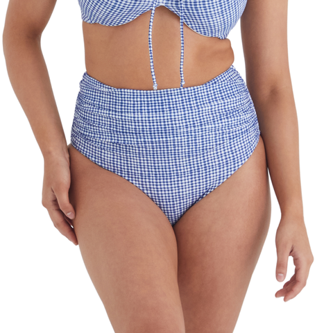 MARVELL LANE Zoe Bikini Brief - Navy Gingham