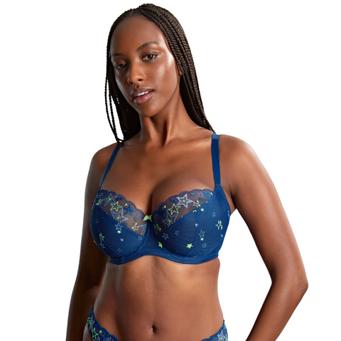 Panache Blossom Balconnet Bra - Celeste