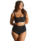 Panache Gina Square Neck Crop Bikini Top - Black