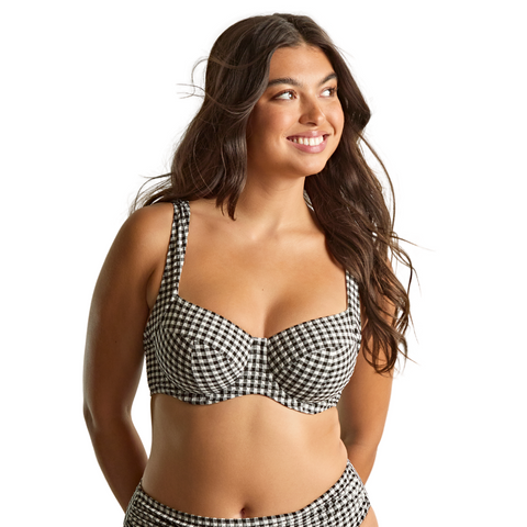 Panache Olivia Full Cup Bikini Top - Black Gingham