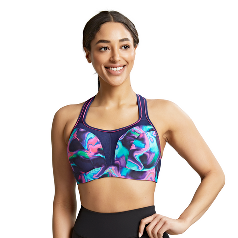 Panache Underwire Sports Bra (5021),32F,Abstract Orchid