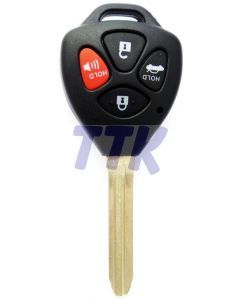 Toyota TOY43 Key - 4 Button Shell 2004-2010