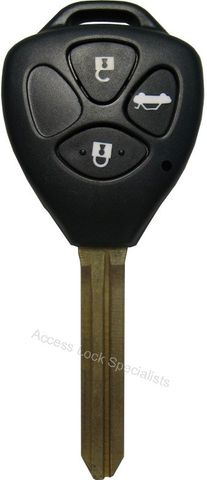 Toyota TOY43 Key - 3 Button Shell 2001-2010 H/D