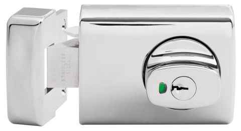 Lockwood  001 Rimlock D/Latch Knob Dbl Cyl  S/C Pearl
