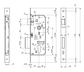 Iseo 200 Narrow Stile Mortice Lock 40mm SS