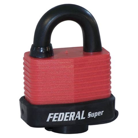 Federal 803 Weather Proof Padlock - Red