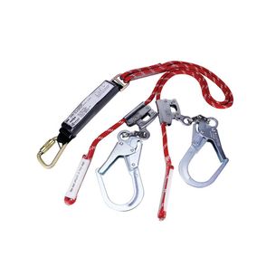 PROTECTA Twin Adj. Rope Shock Absorbing Lanyard 2m