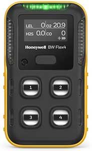 BW Flex Gas Detector (LEL(IR) (O2) (H2S) (SO2) - yellow