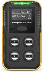 BW Flex Gas Detector (LEL(IR) (O2) (H2S) (CO) - yellow