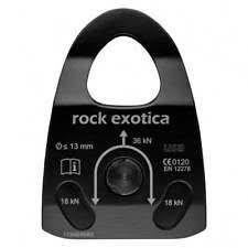 Rock Exotica Machined Rescue Pulley Black Single [P22B]