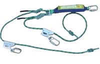 Miller 2m twin adjustable rope lanyard with TA karabiners