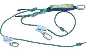 Miller 2m twin adjustable rope lanyard with TA karabiners