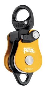 Petzl Spin L2 yellow double pulley with swivel