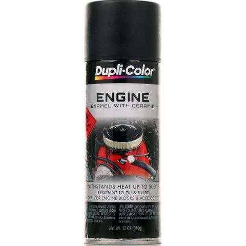 DUPLI-COLOR ENGINE PAINT ENAMEL BLACK HIGH GLOSS AEROSOL 340G EA