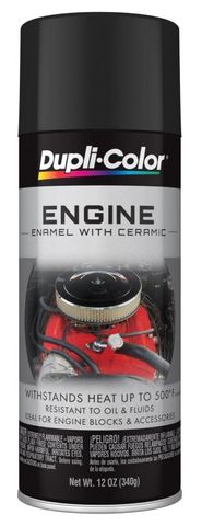 DUPLI-COLOR ENGINE PAINT ENAMEL BLACK LOW GLOSS AEROSOL 311G EA