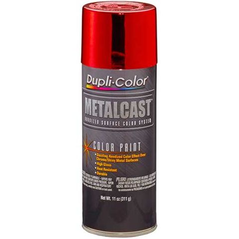 DUPLI-COLOR AUTOMOTIVE PAINT METALCAST ANODIZED RED AEROSOL 312G EA