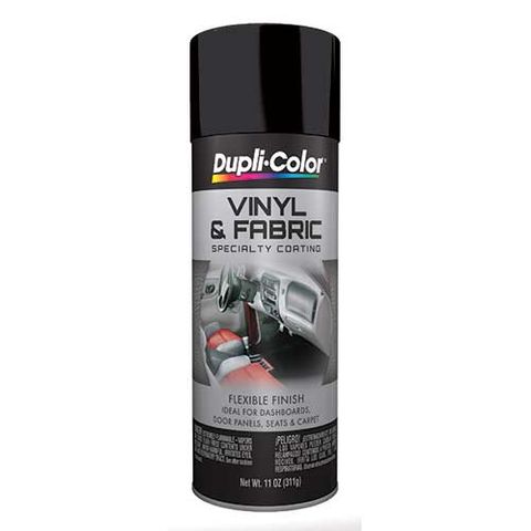 DUPLI-COLOR VINYL AND FABRIC SPRAY GLOSS BLACK AEROSOL 312G EA