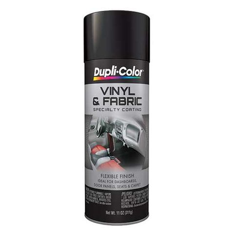 DUPLI-COLOR VINYL AND FABRIC SPRAY FLAT BLACK AEROSOL 312G EA