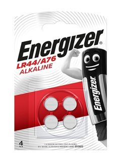 ENERGIZER COIN BATTERY ALKALINE A76 (LR44) 1.5V BL/2 *NEW BARCODE*