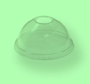 DOME LIDS (TO SUIT CUPS PLASTIC CLEAR 360ML/12 OZ) BOX/1000