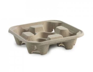 CUP HOLDER TRAY CARDBOARD 4 CUP BOX/300