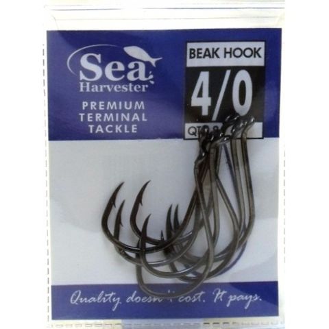 SEA HARVESTER BLACK BEAK HOOK 10/0 PACK/3