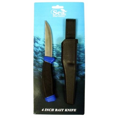 SEA HARVESTER BAIT KNIFE BLUE/BLACK 4IN (WITH SHEATH) EA