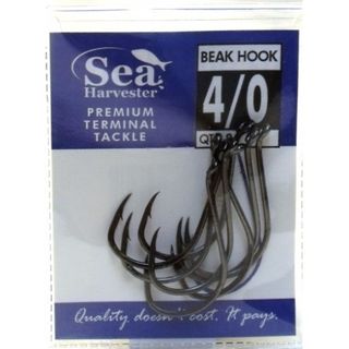 SEA HARVESTER BLACK BEAK HOOK 4/0 PACK/8