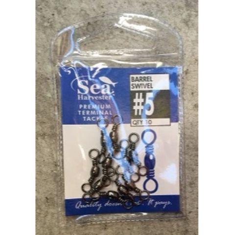 SEA HARVESTER BLUE BARRELL SWIVEL #5 PACK/10