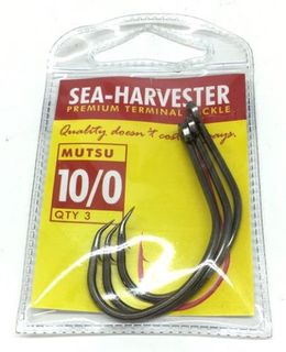 SEA HARVESTER MUTSU HOOK BLACK  8/0 PACK/4